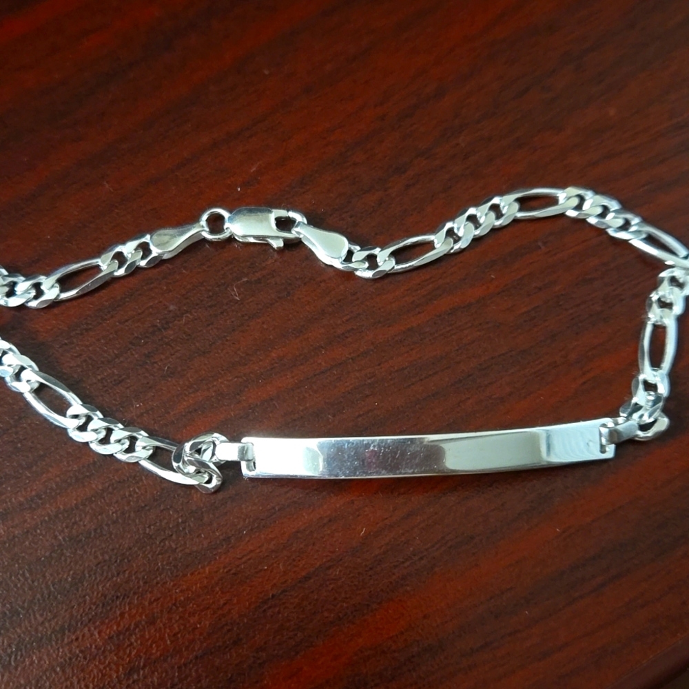 8" 2.5mm Thin Figaron Bracelet